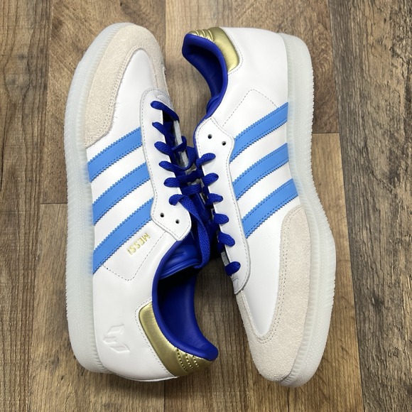 adidas Messi Samba Sneakers White Retro Indoor Trainers Classic Shoes Men Sz 12 main image 5